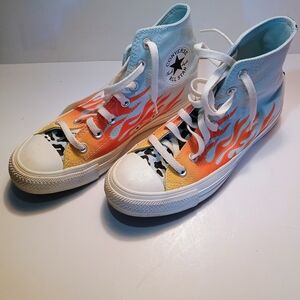 Converse Chuck Taylor All Star Hi Twisted  Print Flame Women Size 7.5  Men 5.5